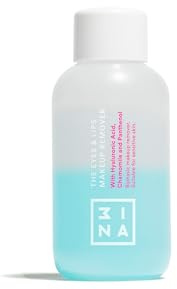 3INA - The Eyes & Lips Make Up Remover (mini) - Nicht fettende zweiphasige | mit Aloe Vera und Hamameliswasser - Wasserfester Make-up-Entferner - Empfindliche Augen - Vegan - Cruelty Free