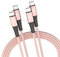 JAMEGA - USB Typ C Kabel Rosegold 2m 2er Set | USB C Lade & Datenkabel Fast Charge Snyc USB C Stecker auf Stecker kompatibel mit iPhone 15 Pro Max iPad Pro Air Samsung Macbook Tablets Huawei uvm.