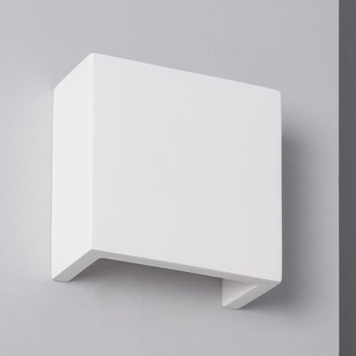 LEDKIA LIGHTING Aplique de Pared LED 7W Yeso Iluminación Doble Cara Esmeralda Blanco