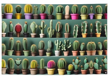 Viele Kaktus Art Happy Birthday Party Banner Dekorationen - Partybanner UV-beständig, für Halloween, Weihnachten