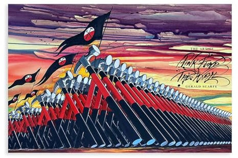 EYEZER Pink Floyd The Wall Hammers Poster, Leinwand, Poster, Schlafzimmer, Dekoration, Sport, Landschaft, Büro, Raumdekoration, Geschenk, ungerahmt, 40 x 60 cm