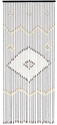 ROGONPDK Rideau de porte en perles de bois - Style rétro - 208 x 90 cm - Rideau de porte, moustiquaire - Rideau en bambou - Décoration brise-vue, balcon et terrasse
