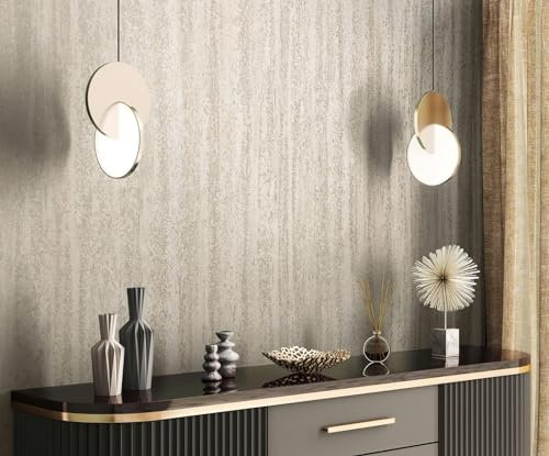 Novamur Vliestapete Industrial Struktur Streifen Beige Glitzer Metallic 82419