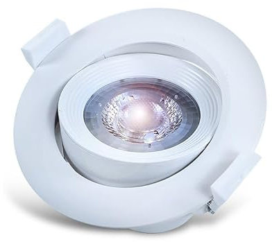 LED 10W COB Einbaustrahler 45° Grad Schwenkbar Ø120mm Rund Warmweiß Spot Einbauleuchte 800 Lumen Deckenleuchte Weiß