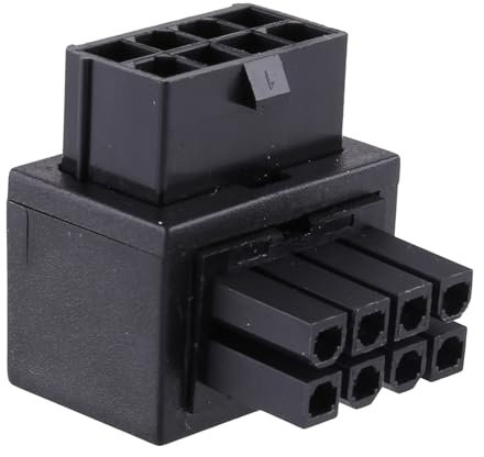 WELLDOER Mainboard-CPU, 8-poliger Servolenkungsanschluss, 8-poliger Netzadapter, CPU 8-polig, 90-Grad-Lenkung, Mainboard-CPU, 8-poliger Netzadapter