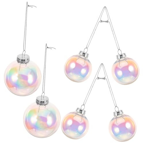 MAGICLULU Palline di Natale Grandi da 8 Cm in Materiale Pet Decorazioni per Alberi di Natale Ornamenti Appesi