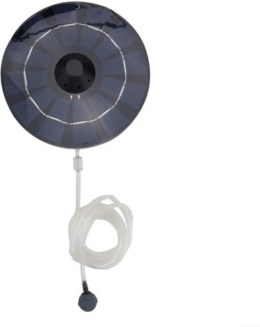 Solarbetriebener Teichbelüfter Sauerstoff, hocheffizientes, solarbetriebenes Teichbelüftungs-System mit Luftschlauch und sprudelnden Steinen