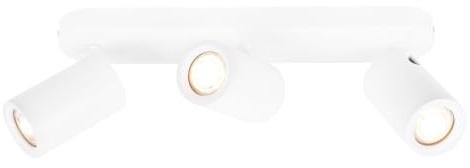 Ledvion LED Deckenstrahler Weiss 3-Licht Rechteck GU10 3W Kaltweiss | Mit Leuchtmittel geliefert fuer Flur Wohnzimmer Kueche Schlafzimmer und trockene Innenraeume
