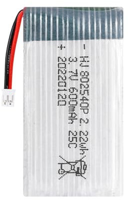 NONGYU Batterie rechargeable 3,7 V 600 mAh pour hélicoptère Syma X5C X5C-1 X5SC X5SW H5C V931 S5C S5W