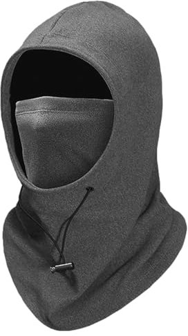 CBValleyol Cagoule Polaire - Masque de Ski Anti-Vent, Cache-Cou Thermique Multifonctionnel - pour Cyclisme, Course à Pied, Randonnée, Moto (Doux, Chaud, Ajustable)
