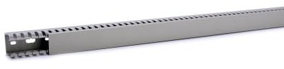 32m Licatec Verdrahtungskanal BxH: 25x40 mm Installationskanal Kabelkanal Schaltschrank Elektroinstallation PVC grau RAL 7030, L: 2000 mm