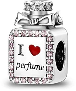 CYMYSS Breloque en Argent Sterling 925 pour Bracelet Perles Charm Bracelet Charms et Perles pour Femme Charms et Breloques pour Femme Pendantes (Flacon de parfum)