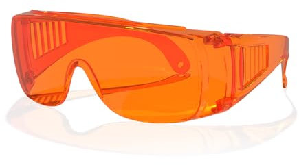 Bloomoak Blaulichtfilterbrille, Zahnbrille, leichte Antibeschlag-Sicherheitsbrille mit LED-Schutzbrille, perfekt für Bildschirmarbeit, Bauarbeiten, Schießen und Laborarbeiten