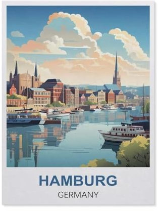 Hamburg, Deutschland，Papier Puzzle 1000 Teile Spielzeug Für Erwachsene Dekompressionsspiel（50x70cm）-S22