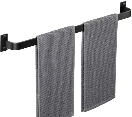 SAYAYO Porta Asciugamani Bagno da Parete Nero Portasciugamani Bidet | Porta Salviette 60CM Appendi Porta Asciugamano Barra Singola, per Cucina Bagno e Lavanderia