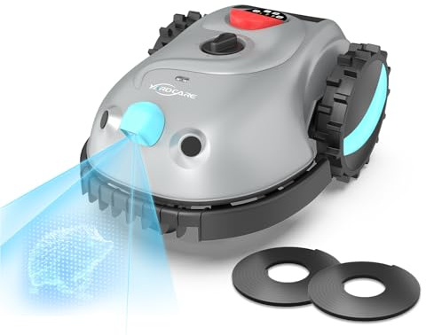 YARDCARE V100 Robot Tagliaerba Senza Filo Perimetrale, Navigazione Visiva, Evita gli Ostacoli(150 tipi), Robot Tosaerba con Batteria da 4,0 Ah, Lama di Ricambio, Strisciamagnetica