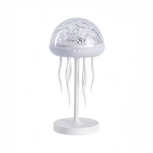 Wastou Lampe projecteur méduse rechargeable avec télécommande et minuteur, veilleuse méduse avec tentacules dansantes, 7 couleurs pour fête, jeu, décoration de chambre