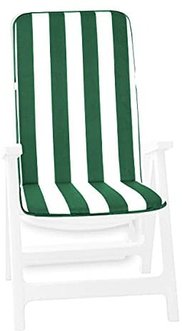 Cuscino copri sedia UNIVERSALE morbido seduta poltrona sdraio tessuto cotone per piscina mare giardino mod.IBIZA FASCIATO VERDE