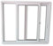 Schiebefenster SFS - 2-fach-Verglasung - 2-flügelig - BxH: 2200x1100 mm - Beide Seiten zum öffnen