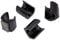 OL 4 Clamp Shell Glider/Chair Glider, Round, Plastic, Grey|black, for 10-11 mm Tube with Felt Increase 6.0 mm