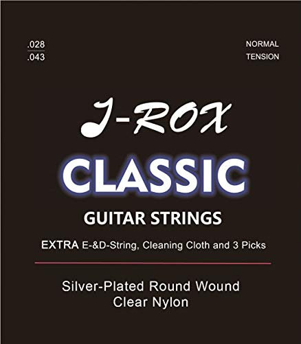 J-ROX Corde per chitarra da concerto, in nylon di alta qualità, per chitarra classica, da concerto, chitarra acustica