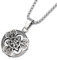 Schmuck-Checker Kleines Keltisches Medaillon mit verzierter Triqueta 316L Edelstahl Silber Halskette Silber Germanenschmuck