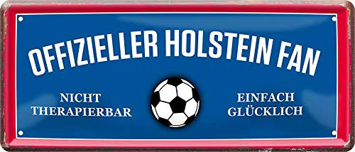 schilderkreis24 - Blechschilder OFFIZIELLER Holstein Fan Metallschild für Fußball Begeisterte Deko Artikel Schild Geschenkidee 28x12 cm