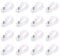 Swpeet 60 Pack White 1 Inch Nylon Plastic R-Type Cable Clips Clamp Kit, Nylon Screw Mounting Cord Fastener Clips with 60 Pack Screws for Wire Management