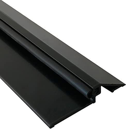 HOMEWELL - Seuil de porte (PMR) avec joint, (Laqué noir, 1000mm)