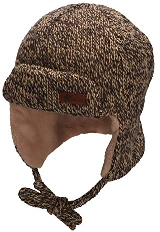Sterntaler Baby Jungen Fliegermütze - Strickware aus Teddy mit Ohrenklappen und Bindeband - Dunkelbraun, 47