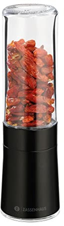 Zassenhaus - DESSAU Chili Mühle 17cm Edelstahl, Schwarz/Stahl, ZA-35803