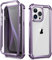 Dexnor for Apple iPhone 13 Pro Max Case（6.7 inch）, 360 Degree Full Body Shockproof Front and Back Protective Cover with Built-in Screen Protector - Dark Purple