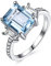 Musihy Ring Jewelry, Eheringe Silber Zirkonia In Rechteckiger Form Silber Ringgröße 60 (19.1)