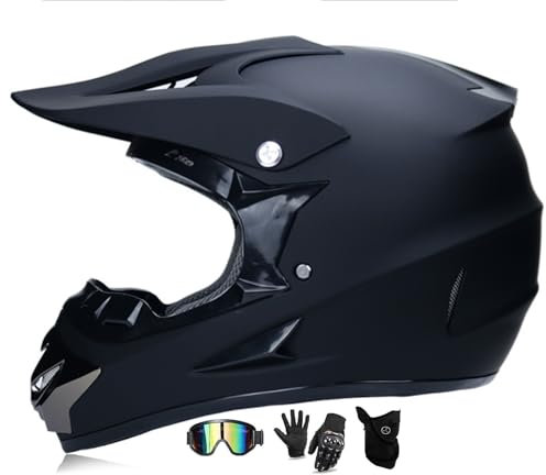 Casque De Moto Casques De Cross, Casque De Motocross Intégral, Casque Cycliste pour Enfants, Casques Intégraux AVT MX Casques Moto De Cross Enfants Quad Bike Vélo De Montagne