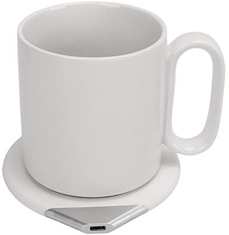 Chauffe-Tasse à Café et Ensemble de Tasses, Chauffe-Café éLectrique Auto-Chauffant pour Tasse à Eau Rechargeable sans Fil avec Thermostat pour Bureau à Domicile