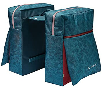 VAUDE TwinZipper - Doppel-Hinterradtasche fürs Fahrrad mit 48 Liter - inkl. Regenhülle