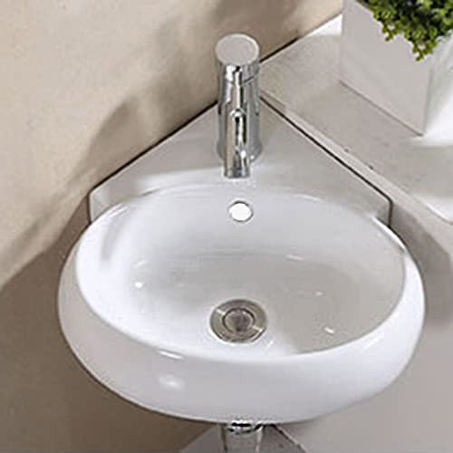 ZYFA Eckwaschbecken Keramik Waschbecken Hand-Waschbecken Waschschale Wandmontage Waschtisch Keramik-Waschbecken Weisses for Badezimmer & Gäste-WC,Badmöbel Set