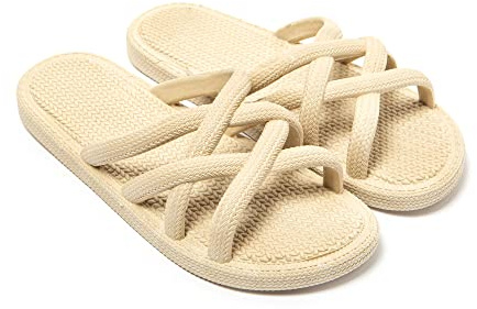 BRASILERAS Flache Sandalen Mersin für Damen | Flache Sandale, leichtes Design, flexible Sohle, lässige Looks, Urlaub, Spaziergang, Strand und Alltag