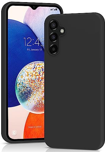 YATWIN Silicone Case for Samsung Galaxy A14 4G/5G, Soft-Touch, Shockproof, DustProof, Antiskid Full Body Armour Phone Cover for Samsung Galaxy A14 4G/5G - Black