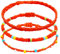 Handcess Boho Bracelets de Cheville Femme Perlé Cheville Bracelets Tresse Cheville Perles Pied Bijoux pour Femmes et Filles (Orange)