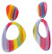 Soul-Cats Statement Ohrringe im Retro Style der 70er Jahre Regenbogen Hippie
