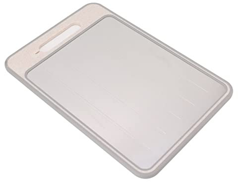 Defrosting Tray, Fast Thawing Cutting Board with Sharpener, 4 in 1 Double-Sided Chopping Plate for Defrost, Thaw Meat and Food 14.4 x 9.8 in (Wheat Straw Color)