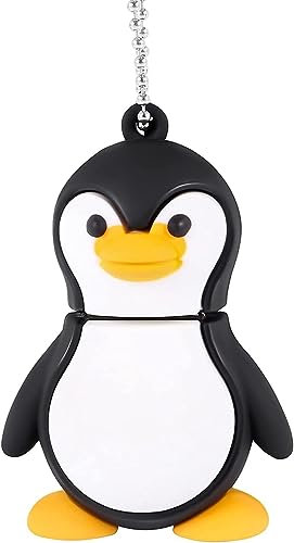 Gokelomg 32GB Neuheit Netter Baby Pinguin USB 2.0 USB-Speicher-Stick Daten USB-Memory-Stick Geraet - Schwarz und