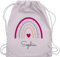 Turnbeutel Rucksack - Regenbogen Regenbögen - Unisize - Pastell Rosa - beutel kindergarten schule sportbeutel rainbow sophia turnsack name schulbeutel personalisierte herz beuteltasche mädchen