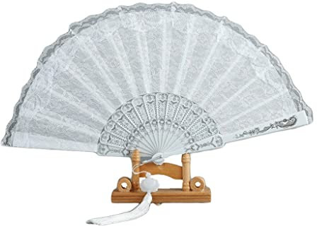 AthuAh Faltfächer, Handfächer faltbar, ChinaSe Stil Faltfächer Charmant Elegant Moderne Frau Handgefertigt mit Quaste für Hochzeit Party Dekoration Chinesischer Hand-Faltfächer (Farbe: C) (B) (Farbe:
