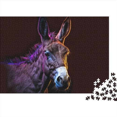 1000-teiliges Puzzle-Spiel Esel-Puzzle für Erwachsene Holzpuzzle Lernspiel Herausforderungsspielzeug 1000 Teile (75 x 50 cm)