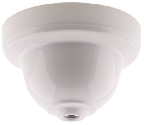 Reproduction Ceiling Rose Cup for use in Retro Ceiling Pendant in Bakelite with Applied White Finish