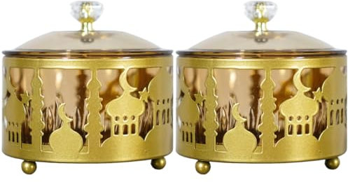 Amosfun Snackteller Aus Eisen Und Kunststoff 7.09X3.54X3.54 Zoll – Vielseitiges Serviertablett FüR SüßIgkeiten Und Snacks Bei Ramadan Iftar Und Eid Festlichkeiten – Leicht Zu Reinigen