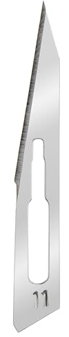 Shehadeh - 50 Stück sterile Skalpellklingen Figur 11 - Ersatzklingen aus Karbonstahl - Für Skalpellhalter Nr.3 - Heinz Herenz
