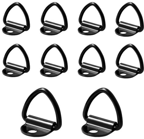 10 Pcs Anneaux D'arrimage, Charge 400KG Crochet D'arrimage, Robuste Anneau Arrimage en V, Acier Inoxydable Crochet Remorque pour Remorques Camion Roues Voitures Bateaux Kayak